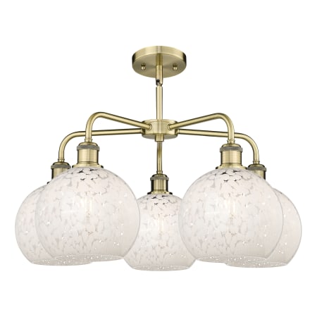 A large image of the Innovations Lighting 516-5C-16-26-White Mouchette-Indoor Chandelier Alternate Image