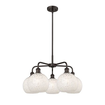 A large image of the Innovations Lighting 516-5C-16-26-White Mouchette-Indoor Chandelier Alternate Image