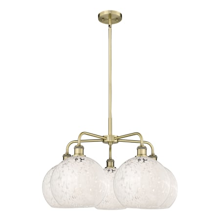 A large image of the Innovations Lighting 516-5C-18-28-White Mouchette-Indoor Chandelier Alternate Image