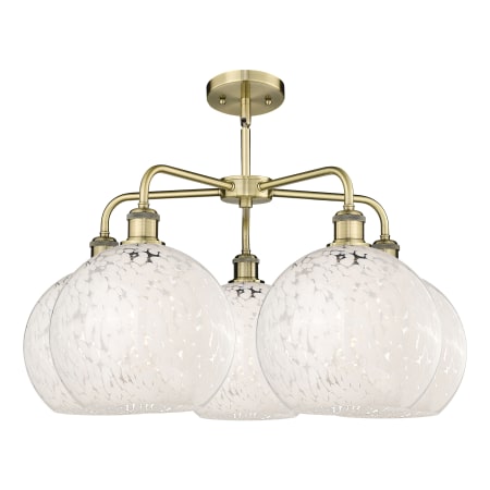 A large image of the Innovations Lighting 516-5C-18-28-White Mouchette-Indoor Chandelier Alternate Image