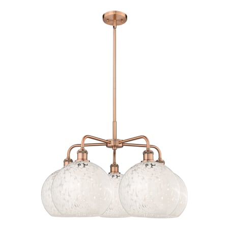 A large image of the Innovations Lighting 516-5C-18-28-White Mouchette-Indoor Chandelier Alternate Image