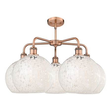 A large image of the Innovations Lighting 516-5C-18-28-White Mouchette-Indoor Chandelier Alternate Image