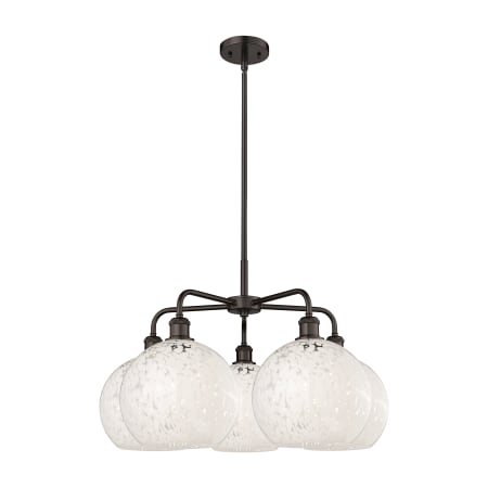 A large image of the Innovations Lighting 516-5C-18-28-White Mouchette-Indoor Chandelier Alternate Image