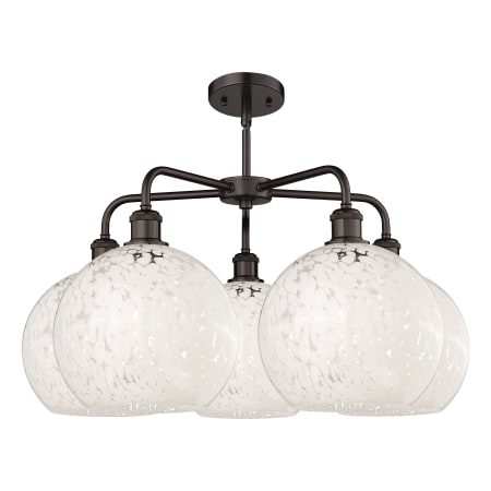 A large image of the Innovations Lighting 516-5C-18-28-White Mouchette-Indoor Chandelier Alternate Image