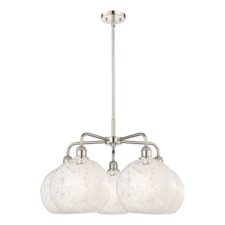 A large image of the Innovations Lighting 516-5C-18-28-White Mouchette-Indoor Chandelier Alternate Image