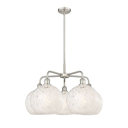 A large image of the Innovations Lighting 516-5C-18-28-White Mouchette-Indoor Chandelier Alternate Image