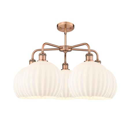 A large image of the Innovations Lighting 516-5C-18-28-White Venetian-Indoor Chandelier Alternate Image