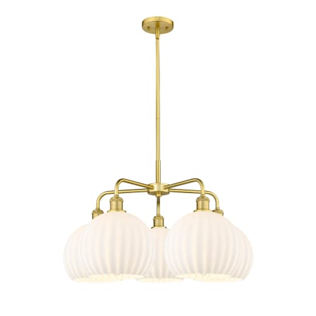 A large image of the Innovations Lighting 516-5C-18-28-White Venetian-Indoor Chandelier Alternate Image