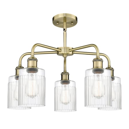 A large image of the Innovations Lighting 516-5CR-15-23 Hadley Chandelier Alternate image