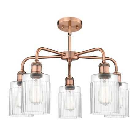 A large image of the Innovations Lighting 516-5CR-15-23 Hadley Chandelier Alternate image