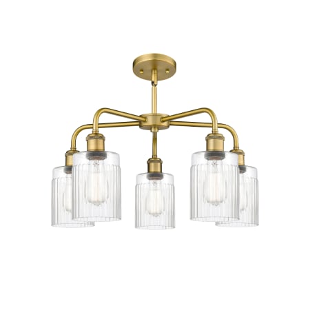 A large image of the Innovations Lighting 516-5CR-15-23 Hadley Chandelier Alternate image