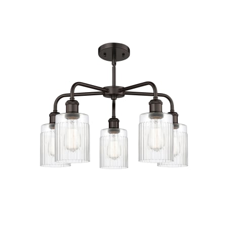 A large image of the Innovations Lighting 516-5CR-15-23 Hadley Chandelier Alternate image