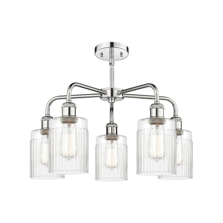 A large image of the Innovations Lighting 516-5CR-15-23 Hadley Chandelier Alternate image