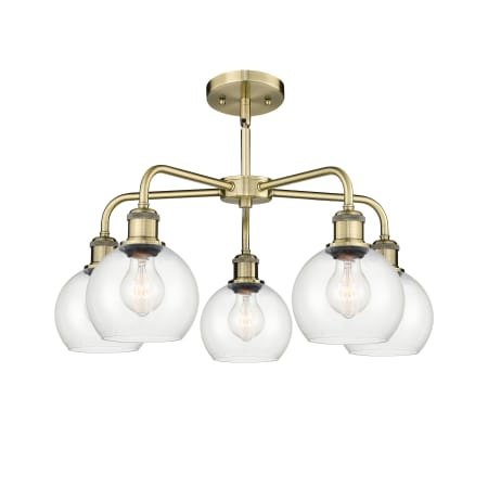 A large image of the Innovations Lighting 516-5CR-15-24 Athens Chandelier Alternate image