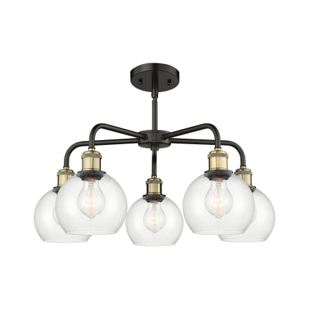 A large image of the Innovations Lighting 516-5CR-15-24 Athens Chandelier Alternate image