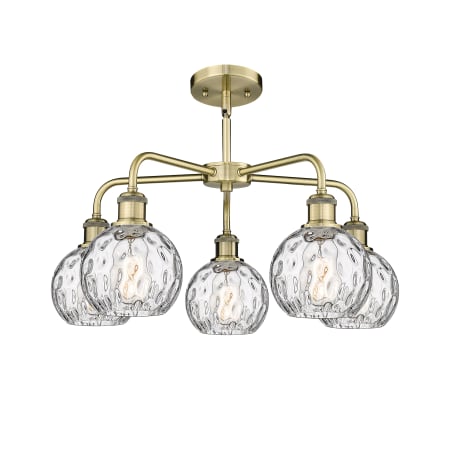 A large image of the Innovations Lighting 516-5CR-15-24 Athens Water Glass Chandelier Alternate image