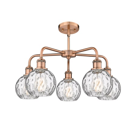 A large image of the Innovations Lighting 516-5CR-15-24 Athens Water Glass Chandelier Alternate image