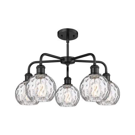 A large image of the Innovations Lighting 516-5CR-15-24 Athens Water Glass Chandelier Alternate image