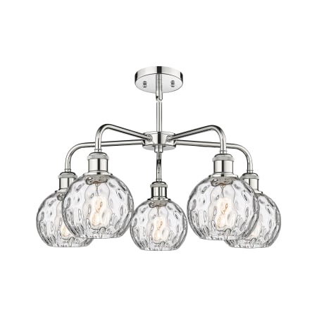 A large image of the Innovations Lighting 516-5CR-15-24 Athens Water Glass Chandelier Alternate image