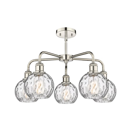 A large image of the Innovations Lighting 516-5CR-15-24 Athens Water Glass Chandelier Alternate image