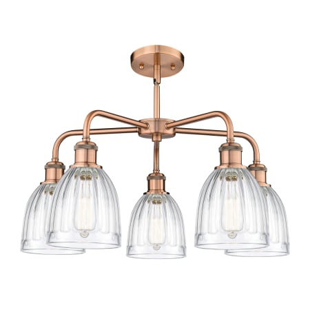 A large image of the Innovations Lighting 516-5CR-15-24 Brookfield Chandelier Alternate image