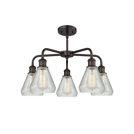 A large image of the Innovations Lighting 516-5CR-15-24 Conesus Chandelier Alternate image