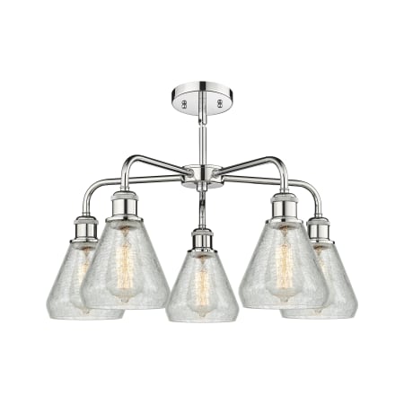 A large image of the Innovations Lighting 516-5CR-15-24 Conesus Chandelier Alternate image