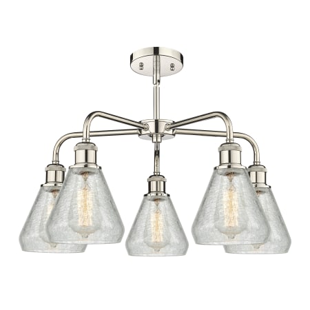 A large image of the Innovations Lighting 516-5CR-15-24 Conesus Chandelier Alternate image