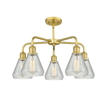 A large image of the Innovations Lighting 516-5CR-15-24 Conesus Chandelier Alternate image