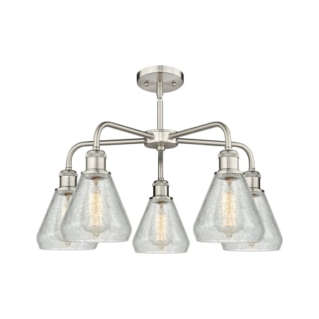 A large image of the Innovations Lighting 516-5CR-15-24 Conesus Chandelier Alternate image