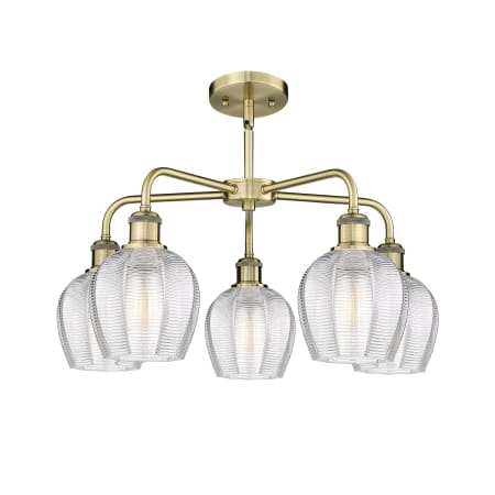 A large image of the Innovations Lighting 516-5CR-15-24 Norfolk Chandelier Alternate image