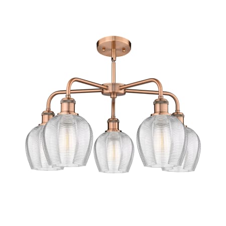 A large image of the Innovations Lighting 516-5CR-15-24 Norfolk Chandelier Alternate image