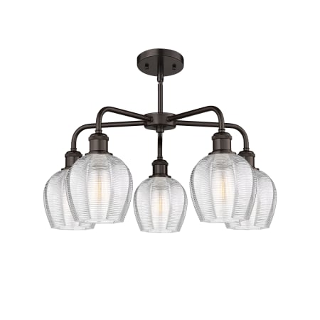 A large image of the Innovations Lighting 516-5CR-15-24 Norfolk Chandelier Alternate image