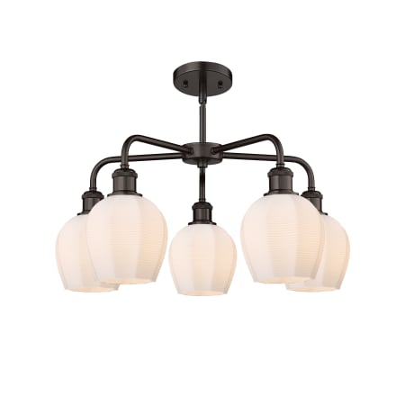 A large image of the Innovations Lighting 516-5CR-15-24 Norfolk Chandelier Alternate image