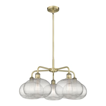 A large image of the Innovations Lighting 516-5CR-15-28 Ithaca Chandelier Alternate Image