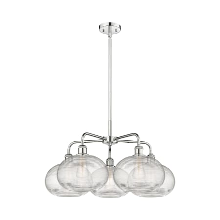 A large image of the Innovations Lighting 516-5CR-15-28 Ithaca Chandelier Alternate Image