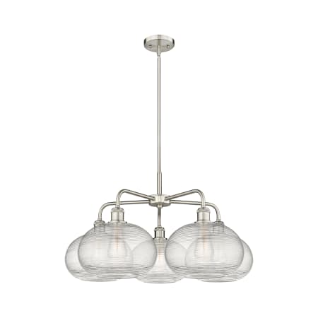 A large image of the Innovations Lighting 516-5CR-15-28 Ithaca Chandelier Alternate Image