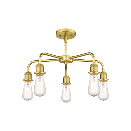 A large image of the Innovations Lighting 516-5CR-16-24 Eaton Chandelier Alternate image