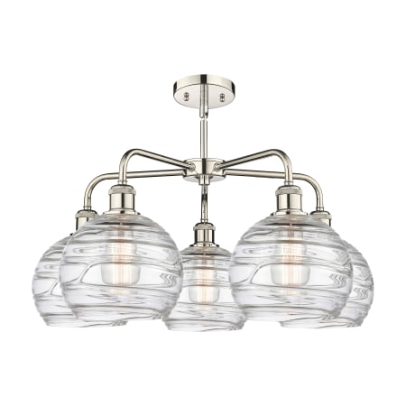 A large image of the Innovations Lighting 516-5CR-16-26 Athens Deco Swirl Chandelier Alternate image