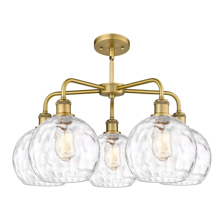 A large image of the Innovations Lighting 516-5CR-16-26 Athens Water Glass Chandelier Alternate image