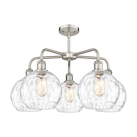 A large image of the Innovations Lighting 516-5CR-16-26 Athens Water Glass Chandelier Alternate image