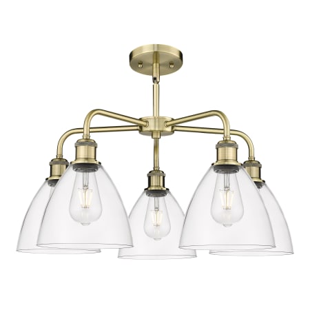 A large image of the Innovations Lighting 516-5CR-16-26 Bristol Glass Chandelier Alternate image