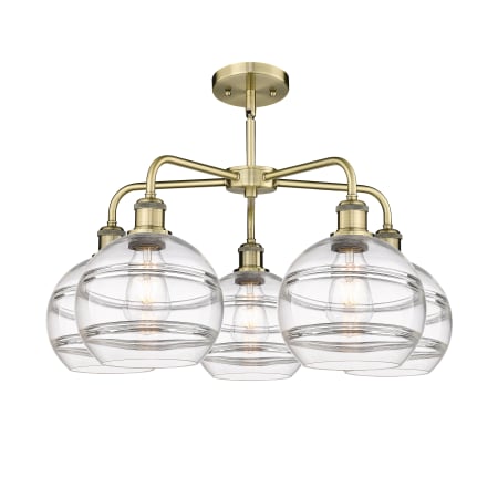 A large image of the Innovations Lighting 516-5CR-16-26 Rochester Chandelier Alternate Image