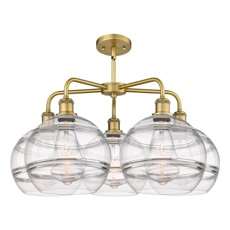 A large image of the Innovations Lighting 516-5CR-18-28 Rochester Chandelier Alternate Image