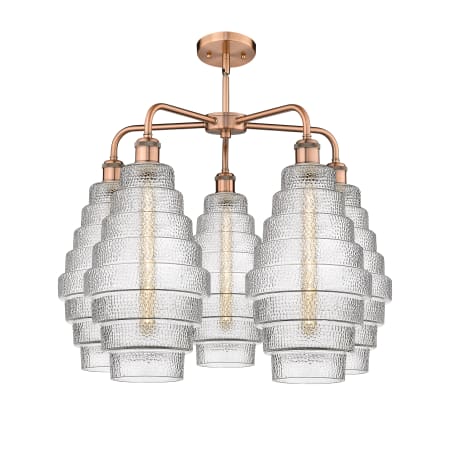 A large image of the Innovations Lighting 516-5CR-23-26 Cascade Chandelier Alternate image