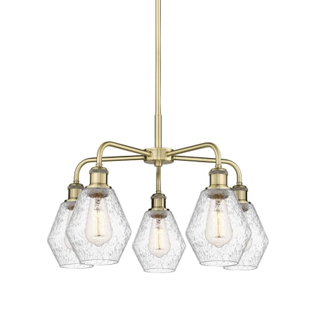 A large image of the Innovations Lighting 516-5CR-16-24 Cindyrella Chandelier Antique Brass / Seedy