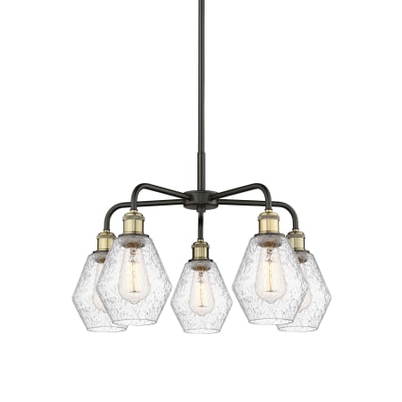 A large image of the Innovations Lighting 516-5CR-16-24 Cindyrella Chandelier Black Antique Brass / Seedy