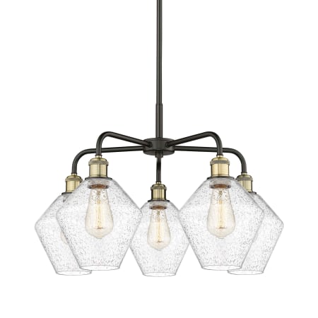 A large image of the Innovations Lighting 516-5CR-17-26 Cindyrella Chandelier Black Antique Brass / Seedy