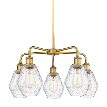 A large image of the Innovations Lighting 516-5CR-16-24 Cindyrella Chandelier Brushed Brass / Seedy