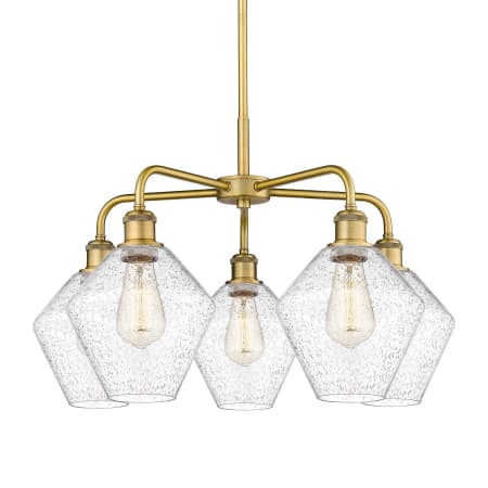 A large image of the Innovations Lighting 516-5CR-17-26 Cindyrella Chandelier Brushed Brass / Seedy